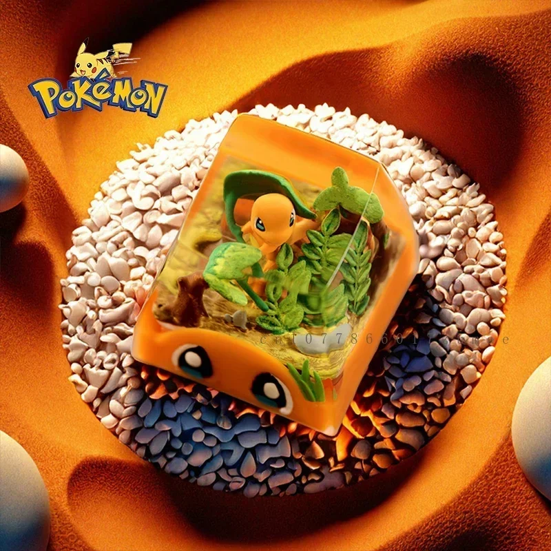 Pokemon anime personagem lugia resina keycaps micro paisagem artesanal personalizado presentes teclado mecânico keycaps