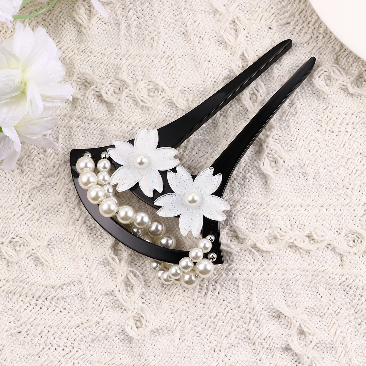 

Pearl Flower Clip Vintage Hairpin Durable Material DIY Hairstyle Party Celebration Accessories Women Ancient