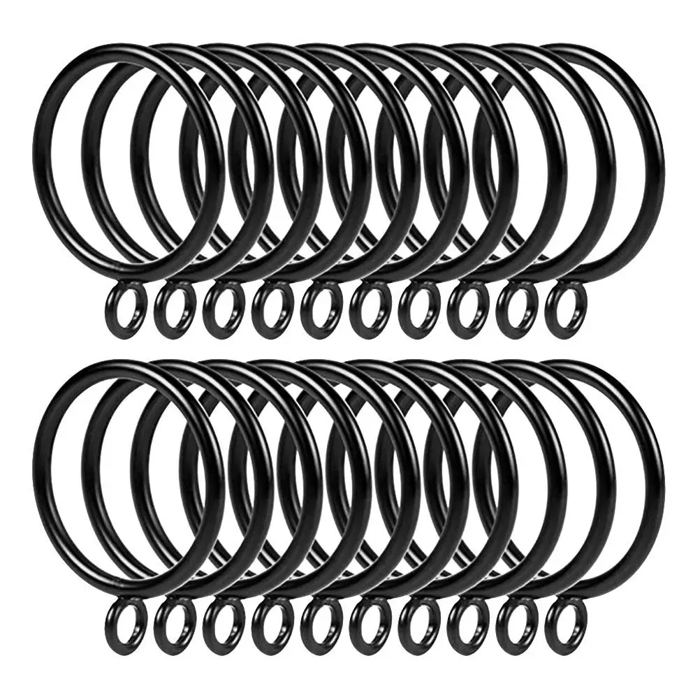 24Pcs White Curtain Rings 38Mm Premium Quality Smooth Gliding Curtain Accessories for Home Bathroom Shop Heavy Or Light Curtains