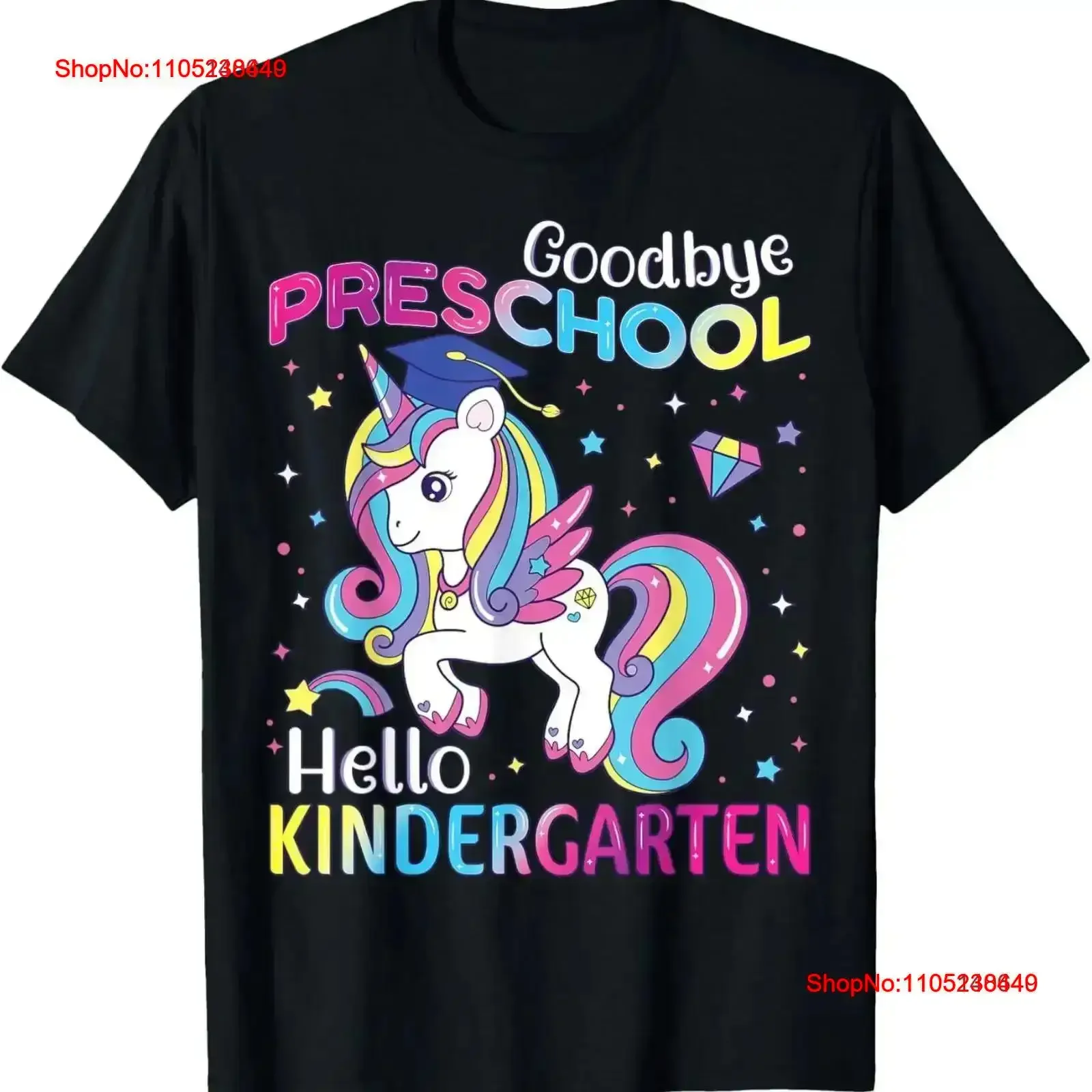 Graduation 2025 Goodbye Preschool Hello Kindergarten Unicorn T Shirt vintage Washed Casual Stretched Versatile fashion graphic