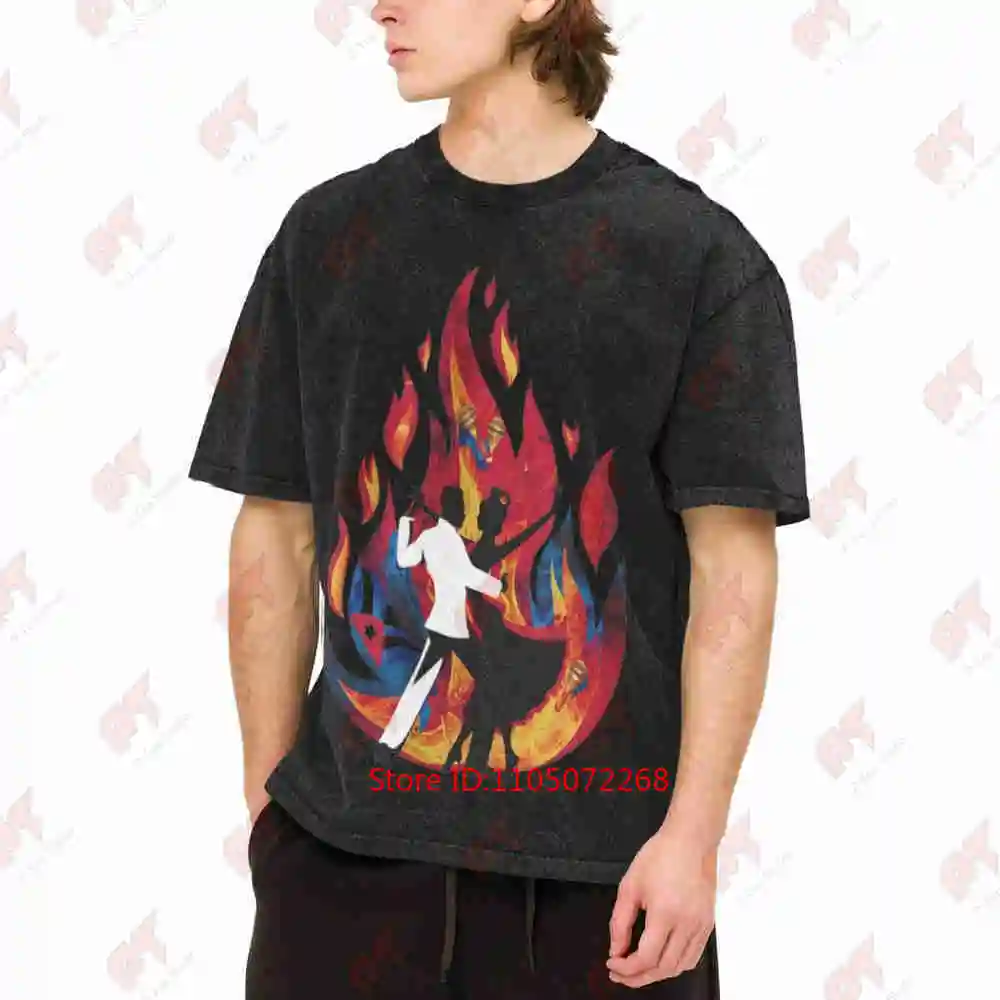Salsa Cubana Fiery Dance Art Vintage Washed Tee Pure Cotton T-Shirt