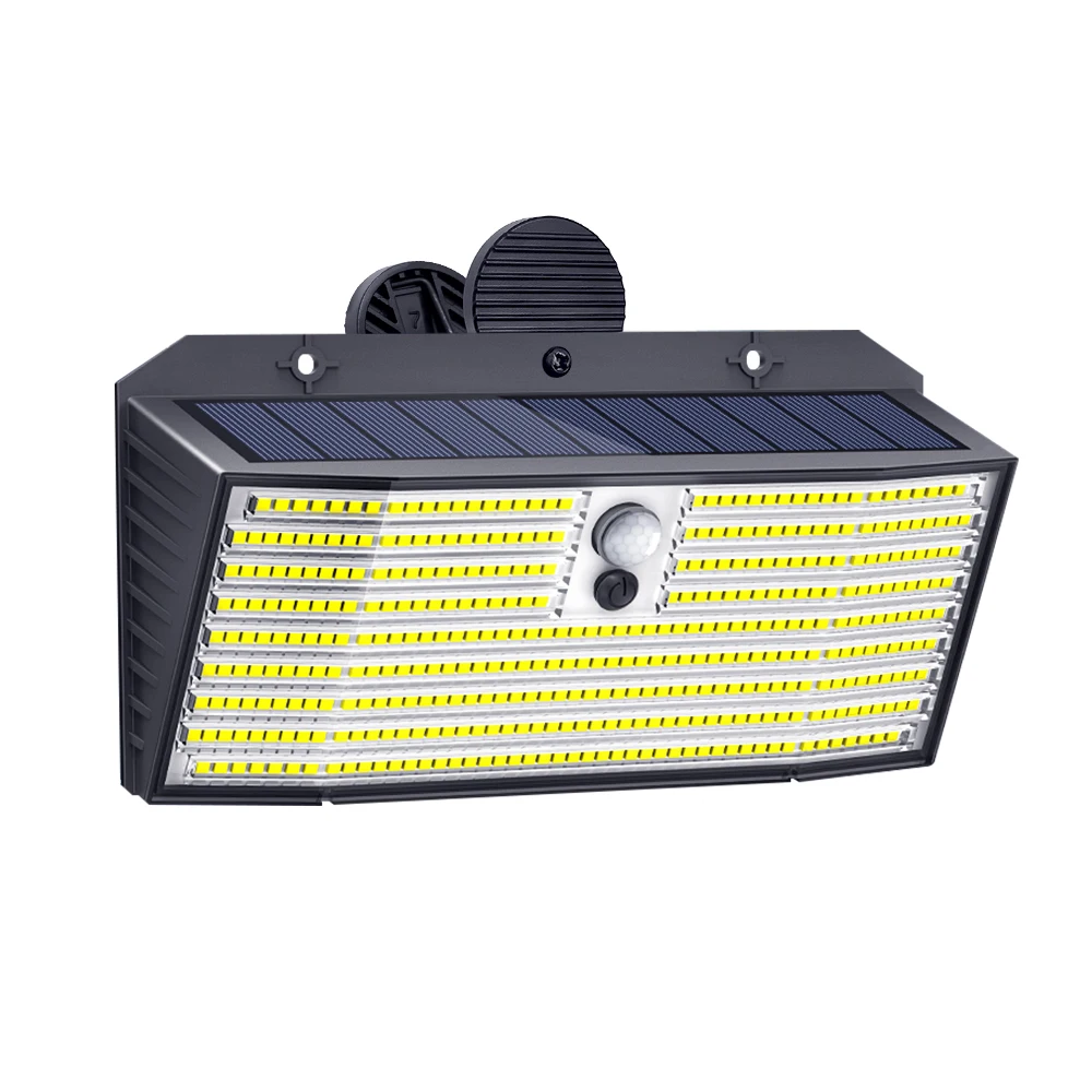 418LED Solarleuchten mit Bewegungssensor für den Außenbereich, wasserdichte Solar-Zaunleuchten mit 3 Beleuchtungsmodi, superhelle Solar-Deckleuchten für Zaun-, Wand- und Gartenbeleuchtung