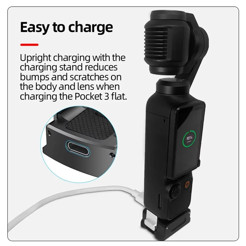 

Зарядная база + штатив для камеры DJI OSMO Pocket 3, адаптер для крепления 1/4, фиксированный держатель, быстроразъемный аксессуар