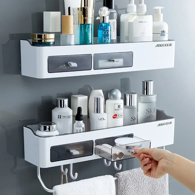 

Bathroom Rack Punch-Free Household Items Washstand Wall Kitchen Holder Removable Shower Accessories Cosmetic Storage