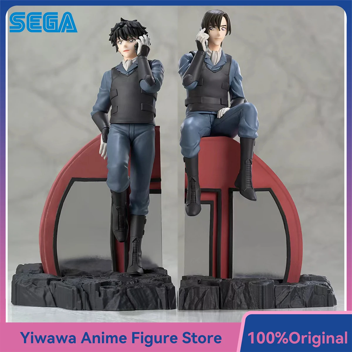 Figuras de Anime originales SEGA Xross Link Meitantei Conan Matsuda Jinpei Hagiwara Kenji, adorno, juguete de modelos coleccionables