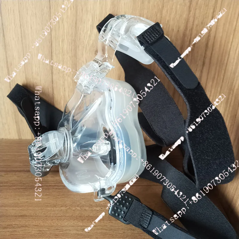 

Original Breathing Mask White Silicone Nose Mask Full Face with Headband Cover Leather st/avaps Accessories