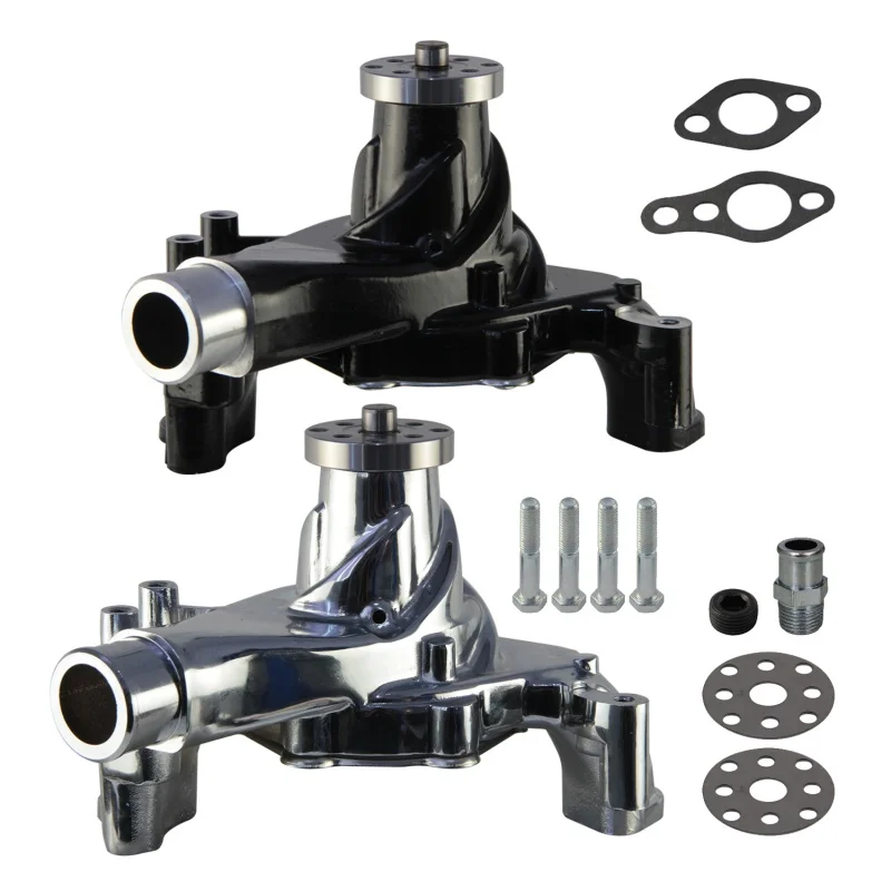 

Высокопроизводительный длинный водяной насос SWP из алюминия (хром/серебро/черный) для двигателей SBC Chevy 283, 305, 350, 327