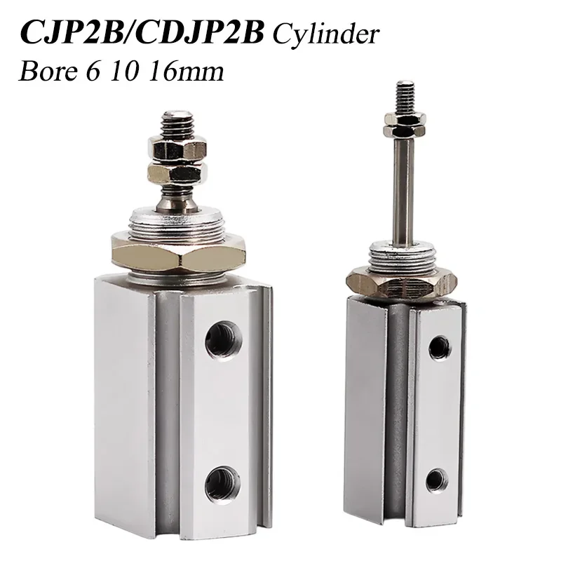 HLH CJP2B/CDJP2B Pneumatic Cylinder Double Acting 6/10/16 * 5D/10D/15D Needle Type CDJP2B10-15D CJP2B16-5D CJP2B10-10D CDJP2B16-