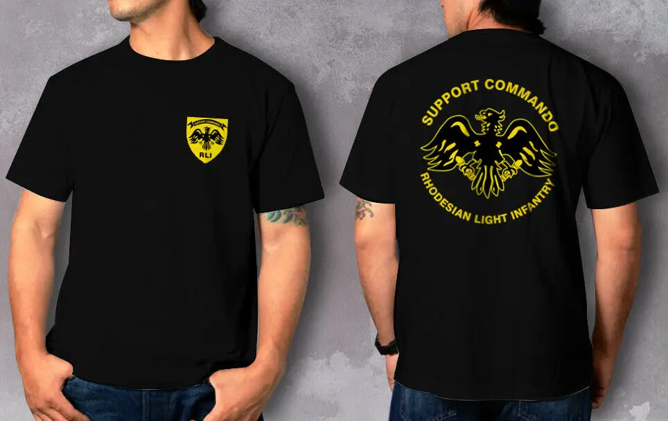 Rhodesian Light Infantry Support Commando Bush War T-Shirt. Summer Cotton Short Sleeve O-Neck Mens T Shirt New S-3XL