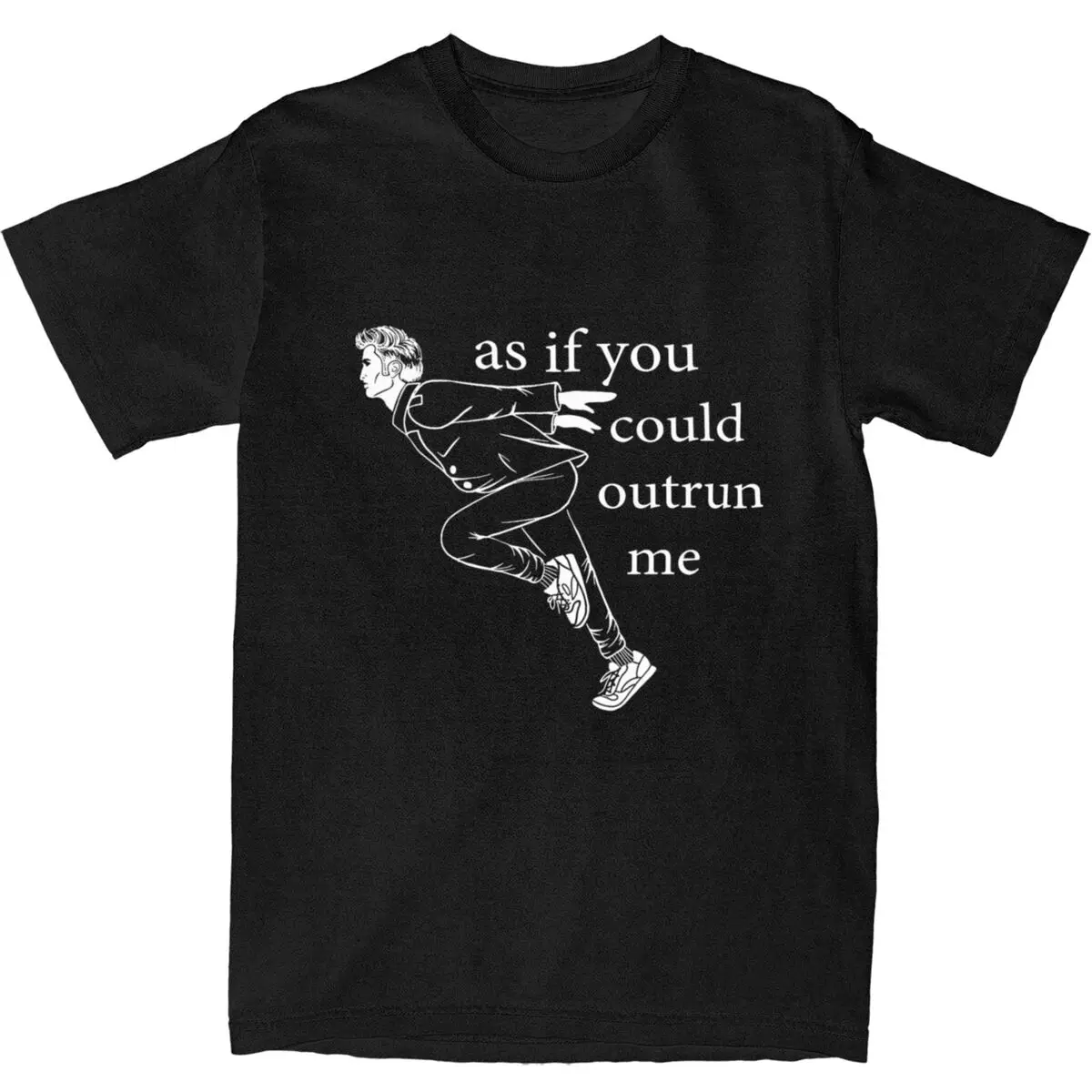 As If You Could Outrun Me T Shirts Edward Cullen Clothes Summer Y2K Basic Short Sleeves T Shirt Round Neck Trending Print Tshir