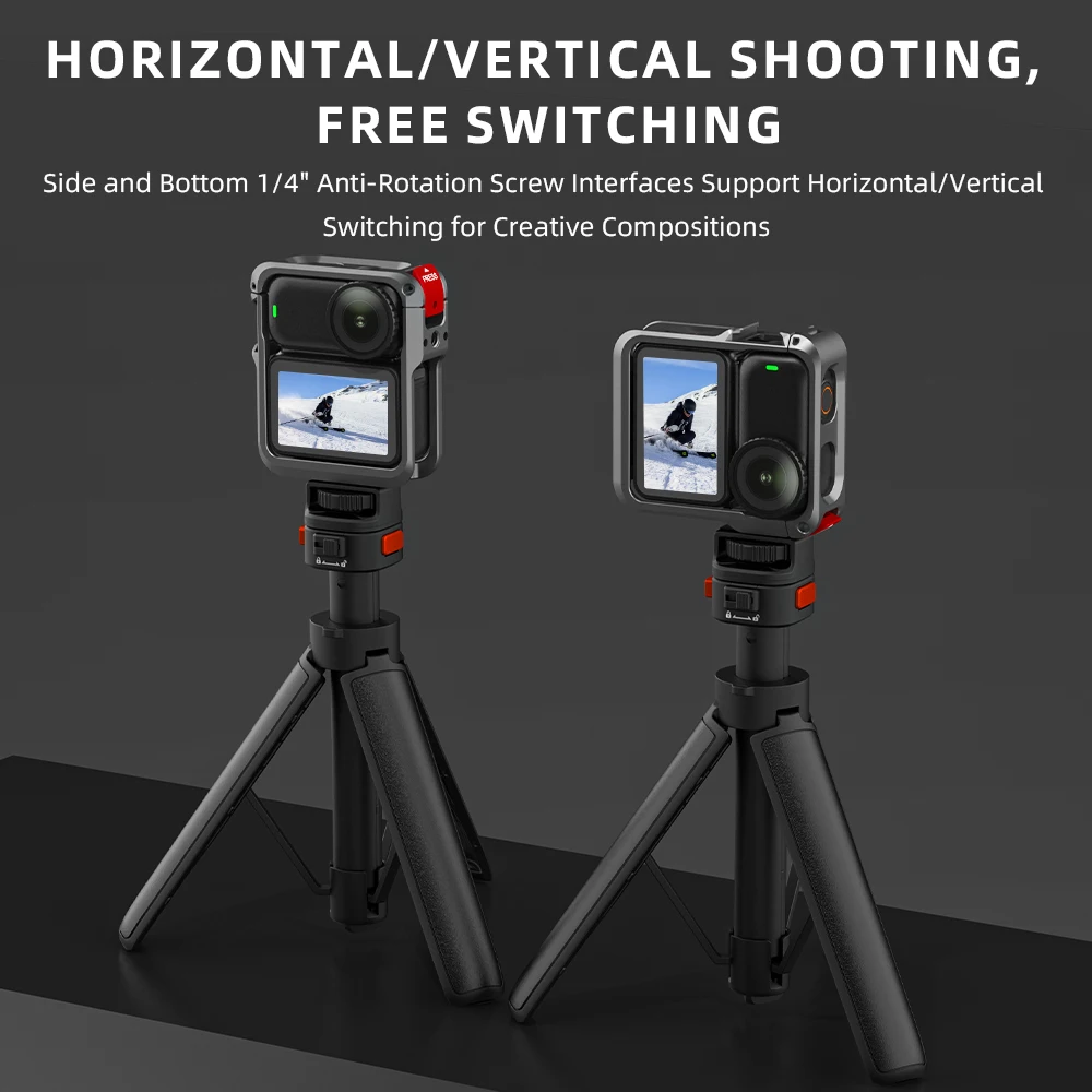 Gabbia in metallo per DJI OSMO NANO Supporto pieghevole a sgancio rapido con custodia protettiva completa per pattino freddo per accessorio DJI NANO ﻿