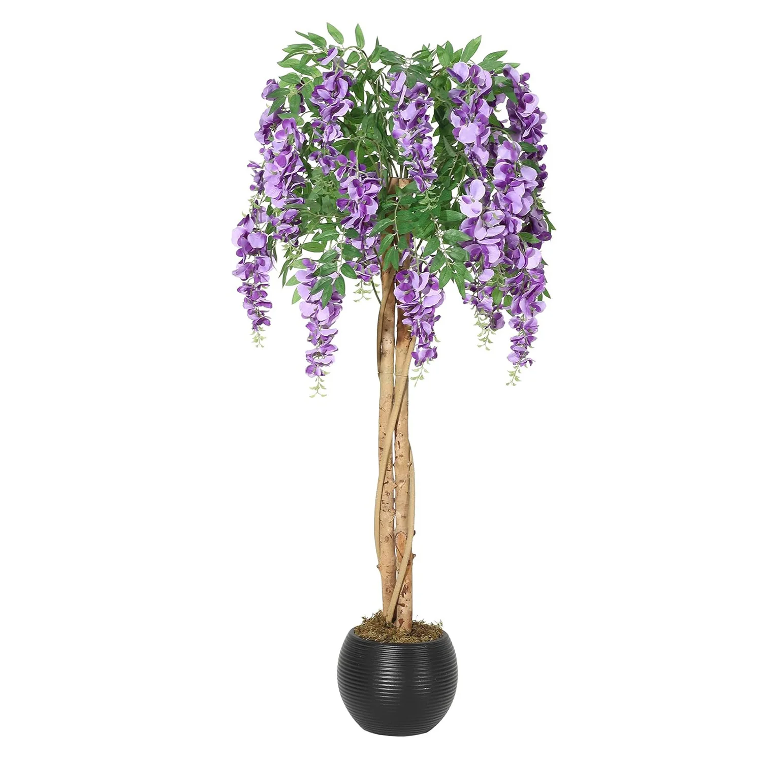 

Искусственное дерево с фиолетовыми цветами в горшке (1.2м/1.5м/1.8м) – Реалистичное цветущее дерево, искусственное растение для домашнего декора, подарок на новоселье