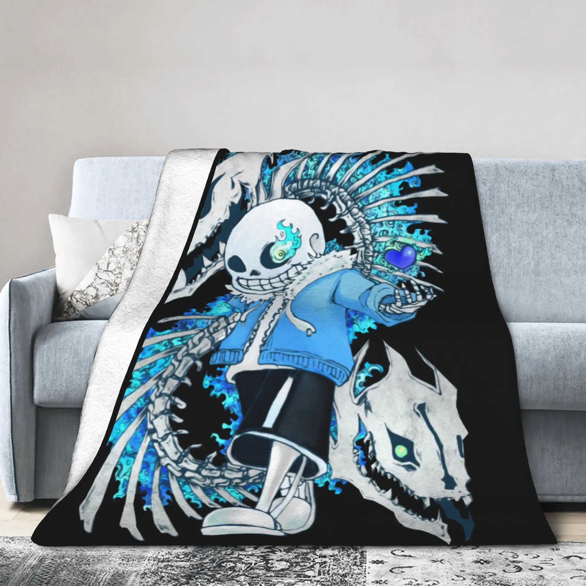 Undertales Sans Skeletons Bones Blankets Coral Fleece Plush  Soft Throw Blanket for Bedding Couch Bed Rug