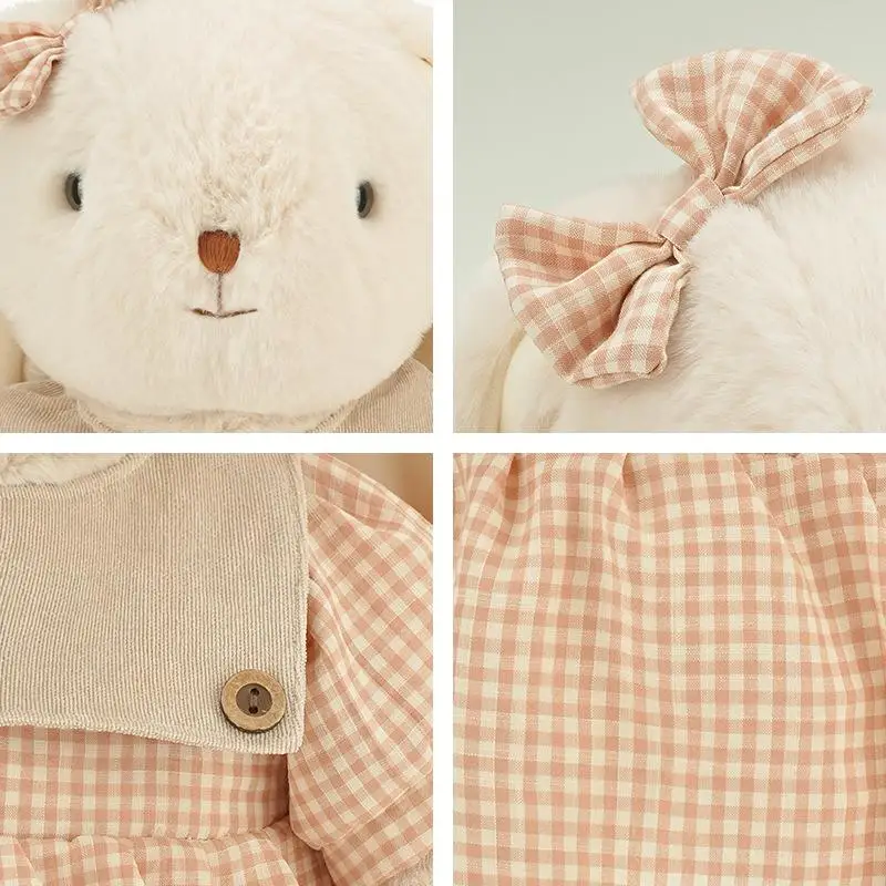 Giocattolo coniglietto di peluche marrone scuro da 50 cm - Coniglio soffice ultra morbido con orecchie lunghe, simpatico animale di peluche appeso per ragazze e regalo per bambini