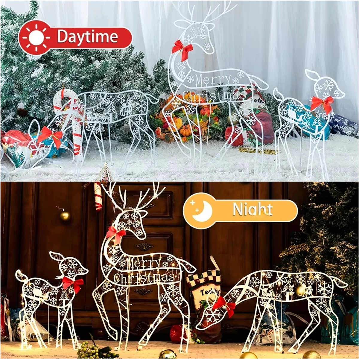 Set di 3 Renne Decorative Nata - Christmas Lights Outdoor recensione e prezzo