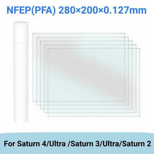 Película NFEP 10.1 Pulgadas 280x200x0.127mm PFA para ELEGOO Saturn 4 Ultra Saturn 3 Ultra Saturn 2 LCD Piezas Accesorios