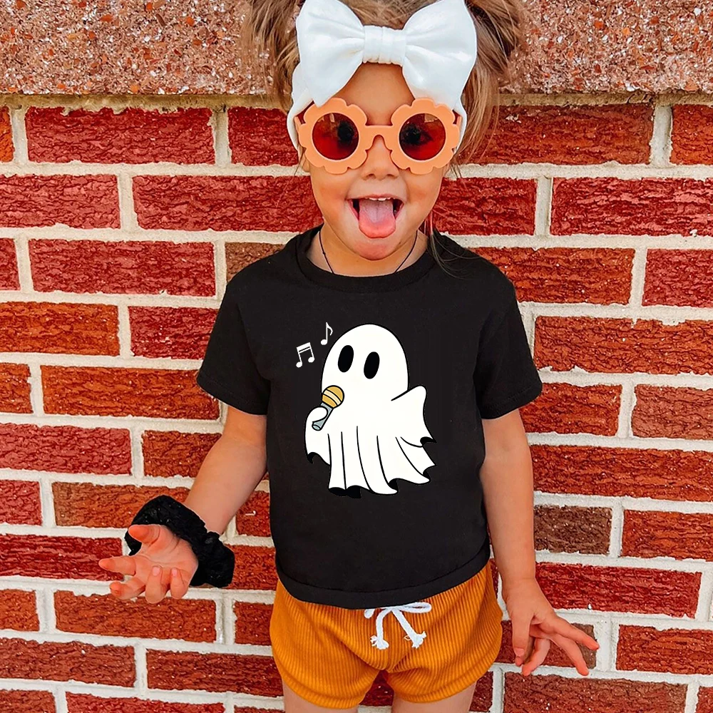 Halloween Child Outfit T-shirt Halloween Party Girl Boys Fall Festive Shirt Kids Tshirt Clothes Holiday Childred Toddler Tops