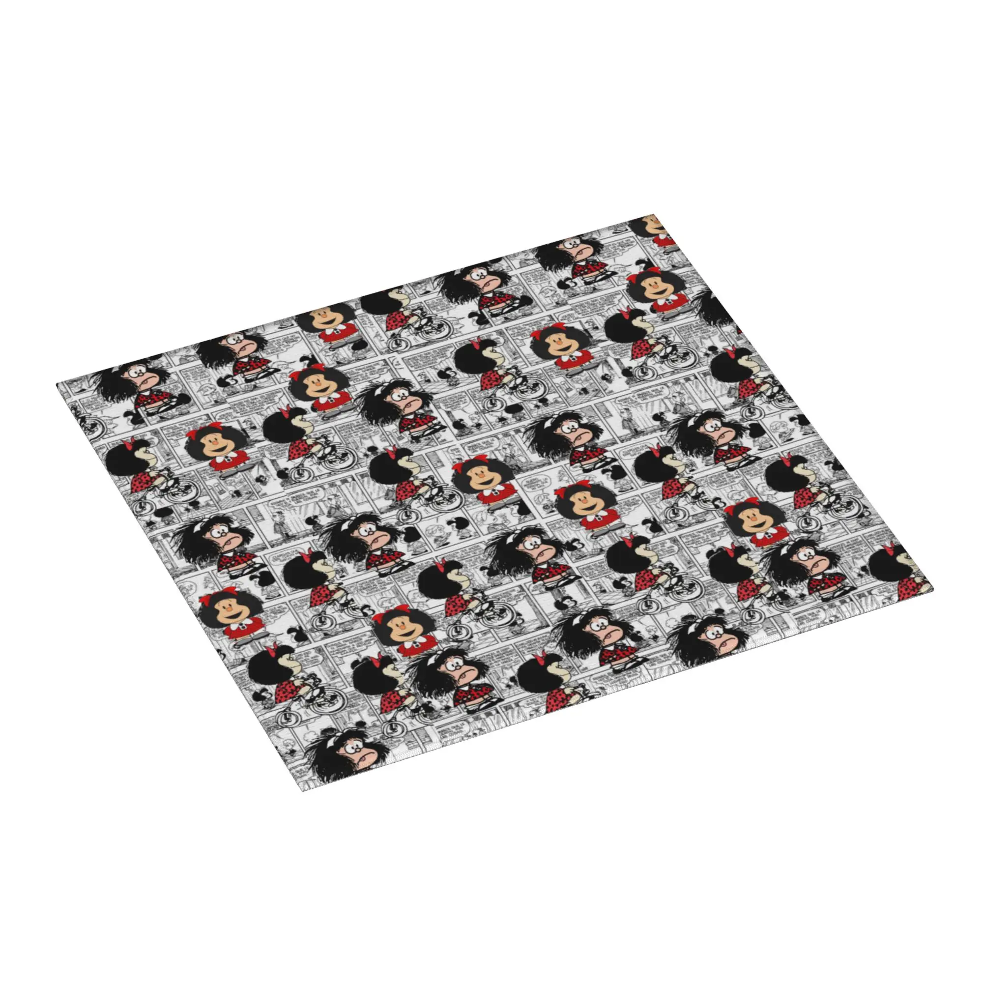 Drying Mat For Kitchen Manga Mafalda Quino Cartoon Barware Tableware Oil Proof Reusable  Washable Kitchen Sink Drying Pad