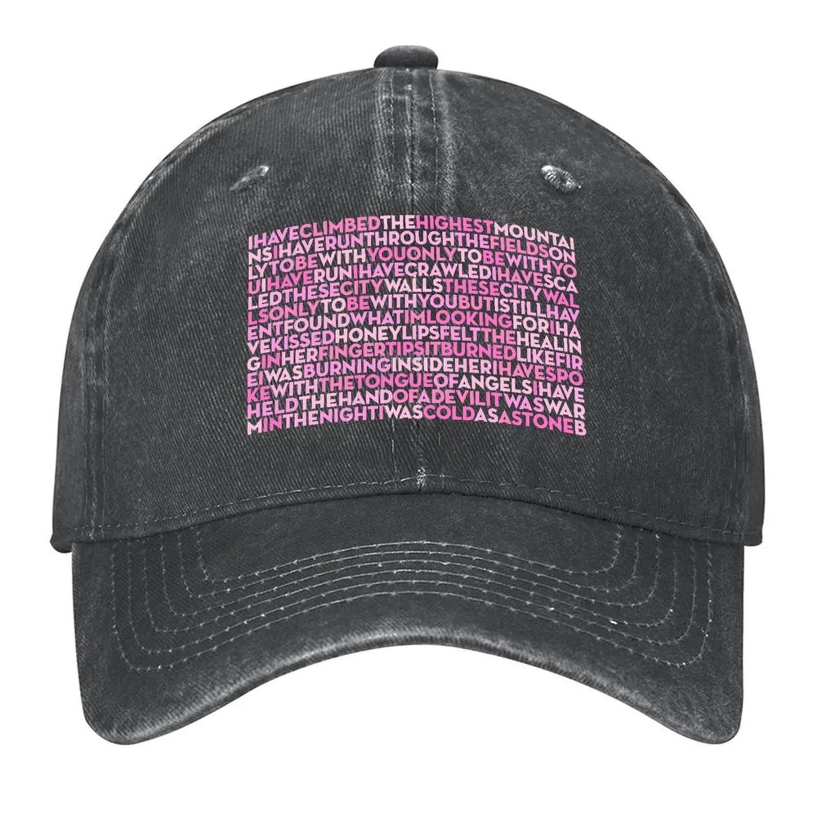 

I Still Haven't Found What I'm Looking For - U2 (lyrics) v.6 Baseball Cap Sunhat Bobble Hat hats on offer Men Women's