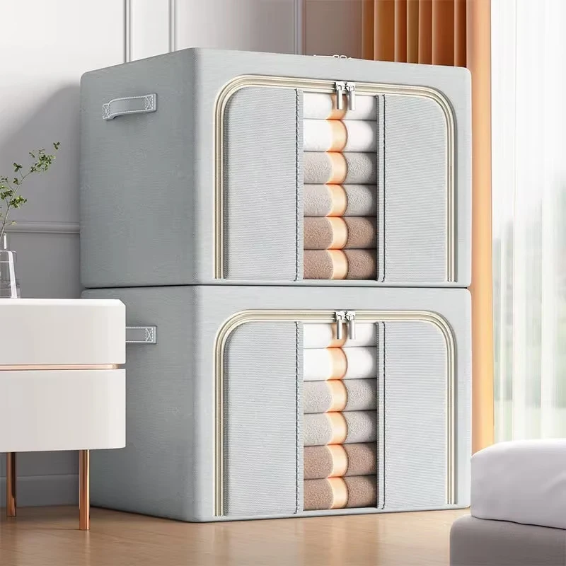 Foldable Storage Box Clothing Organizer Moving Extra Large Oxford Folding Boxes High Capacity Home Organization