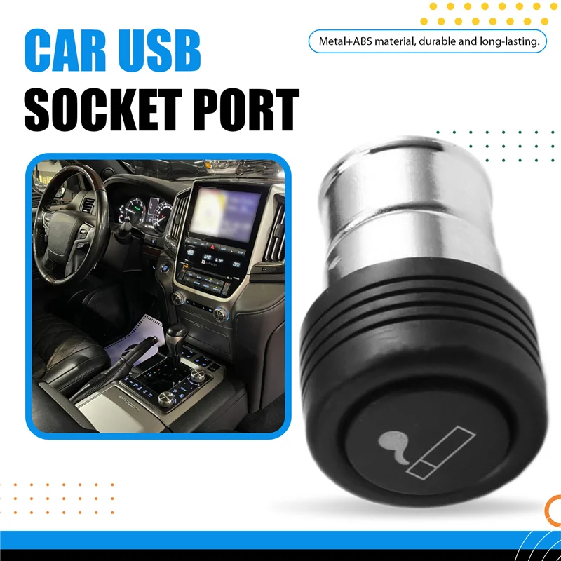 

Ac29-Car Rear Seat USB Socket Port Charger With Voltmeter Rocker Switch Multifunction For Toyota Land Cruiser 200 LC200 2008-201