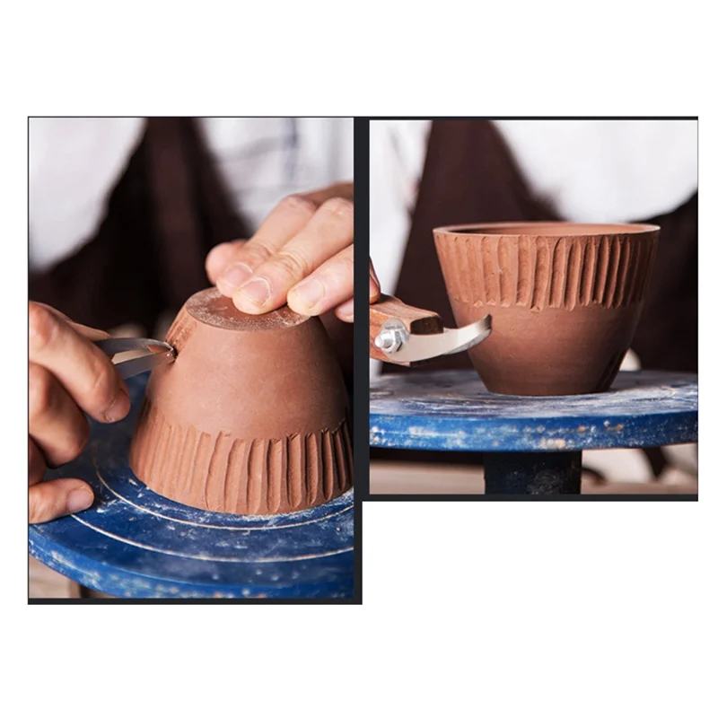 

Pottery Ceramic Tools Trimming Knife Diy Annular Scraping Large Blank Knife Clay Sculpture Carving Texture Scraping Tool jasmine