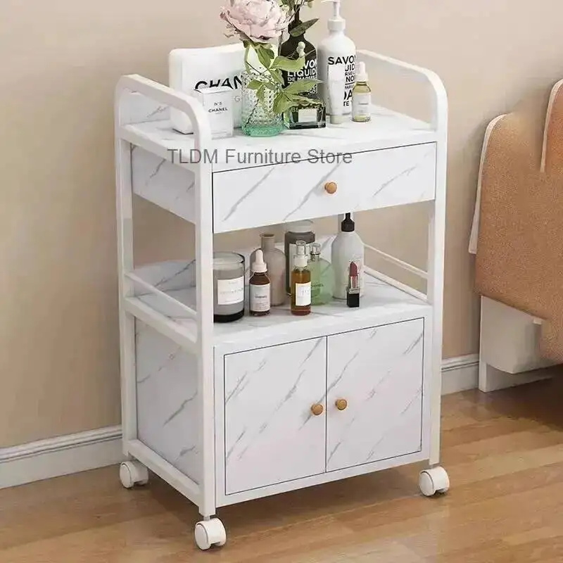 Classic Unique Trolley Design Beauty Furniture Hairdressing Salon Nordic Trendy Luxury Cart Simple With Drawers Salon Furniture