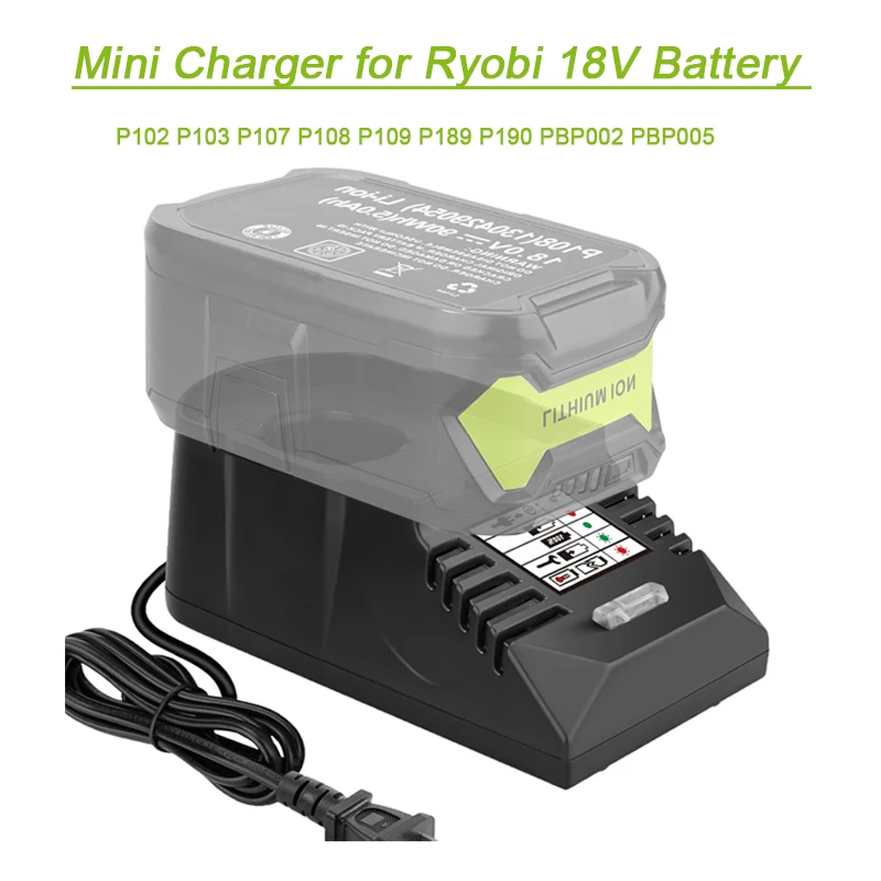 Battery Fast Charger Replacement For Ryobi 18V ONE+ Lithium Ni-Cad Ni-Mh Battery P117 P102 P103 Series Power Tools