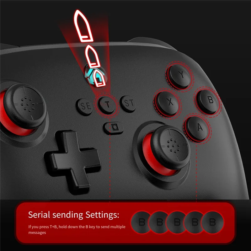 Manette de jeu A93P Z02 pour Bluetooth Hall, Joystick somatosensoriel, Vibration continue des cheveux, pour Android IOS, remplacement de manette de jeu