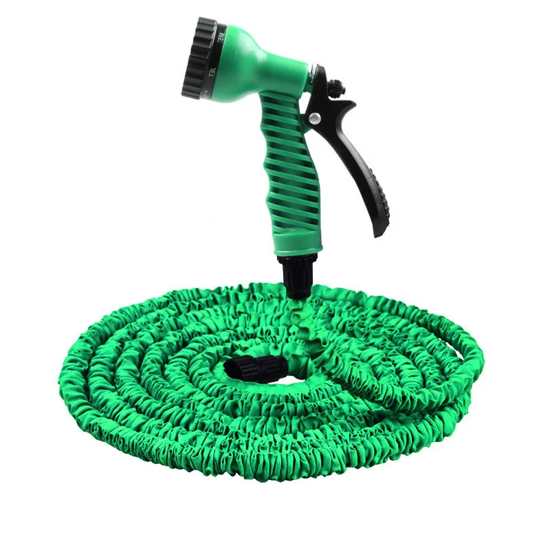 

50FT/100FT Garden Hose Expandable Flexible EU Plastic Pipe With Spray Gun Watering Car Wash Sprayirrigation Pipe
