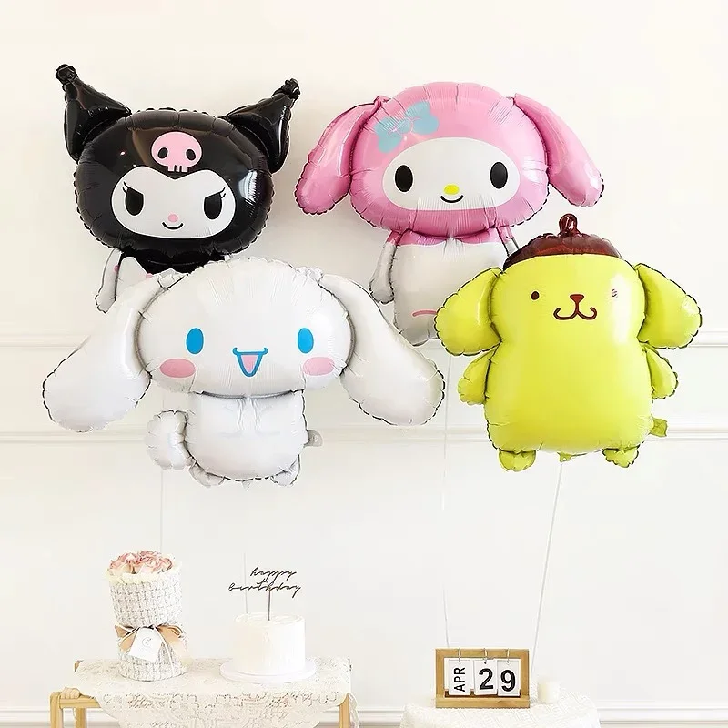 Sanrio Cute Cartoon My Melody Kuromi Cinnamonroll Birthday Party Theme Balloon Set Girl Boy Photography Scene Decoration Gift