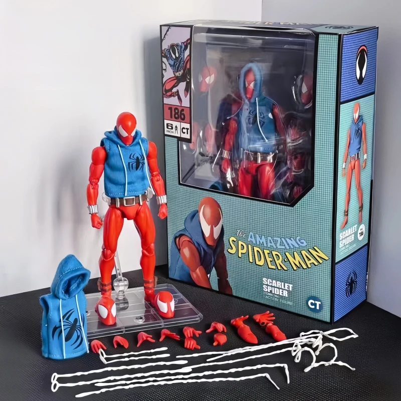 

Hot Sale Spiderman Mafex 186 Figure Scarlet Spider The Amazing Spider-Man Comic Version Action Figure Model Figurine Toy Gifts
