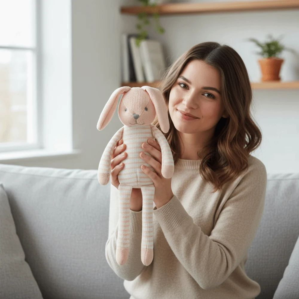 Gifts Long-legged Rabbit Soft Long Ears Nordic Style Cartoon Style Cute Design Stuffed Animal For Infants