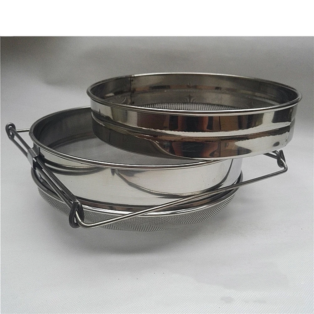 

Stainless Steel Strainer Filter Big Small Mesh Adjustable Arms Universal Bucket Holder Beekeeping Equipment