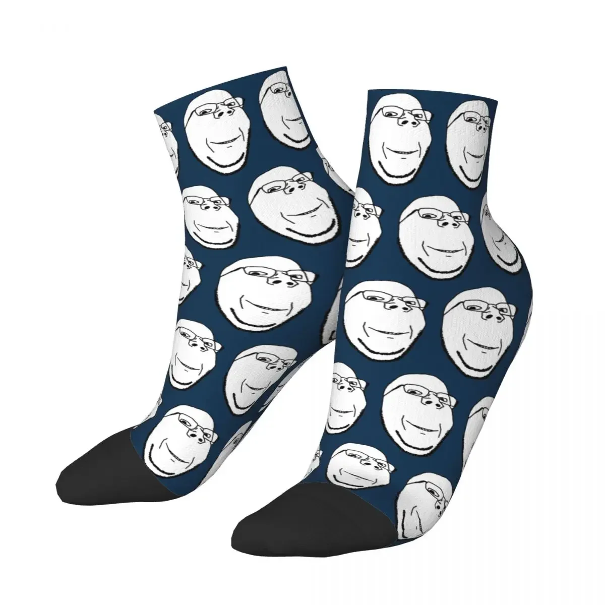 Smiling Wholesome Wojak Soyjak Socks Harajuku Super Soft Stockings All Season Socks Accessories for Unisex Birthday Present