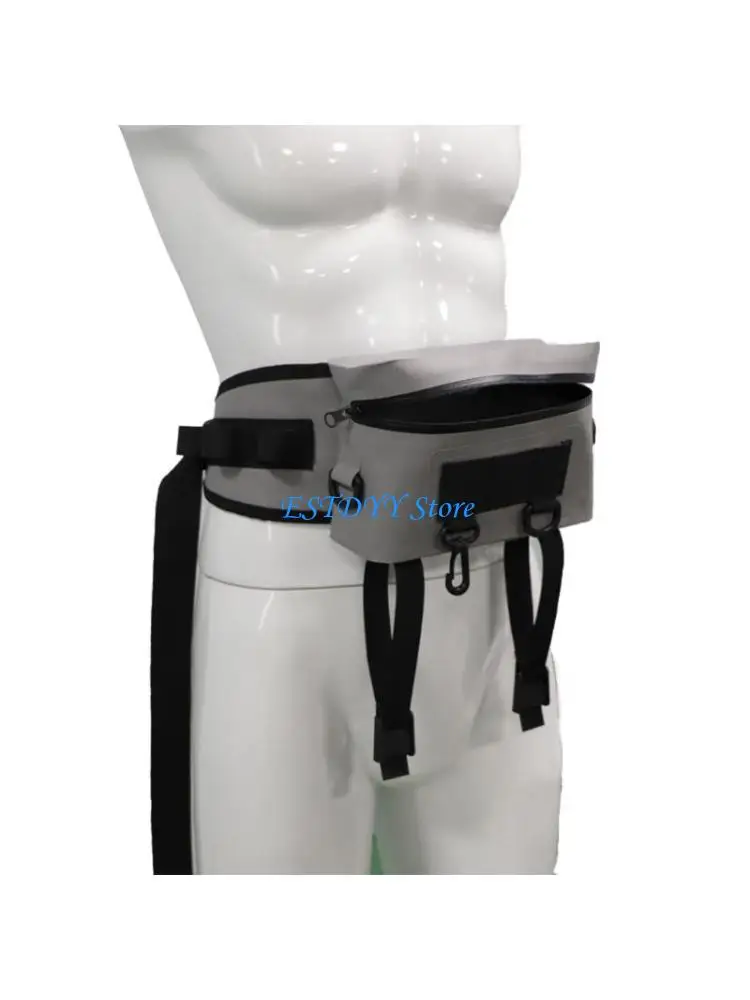

G6DE Fishing Tackle Bag Lightweight Fannies Pack Waterproof Waist Bag with Adjustable Waist Belt Large Capacity Fishing Bag