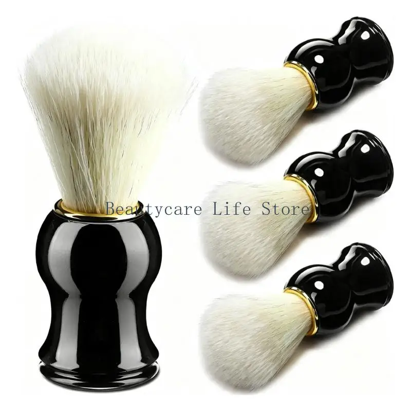 652C Wet Shaving Brush Set with Bowl Stand and Insert Pad, Travel Grooming with Synthetic Brush for Daily Shaving Cream Use