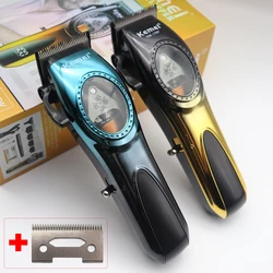 Kemei KM-1767 Magnetic Motor Professiona Men's Hair Clipper Ceramic DLC Blade Haircut Machine LCD Display Hair Trimmer 9000RPM