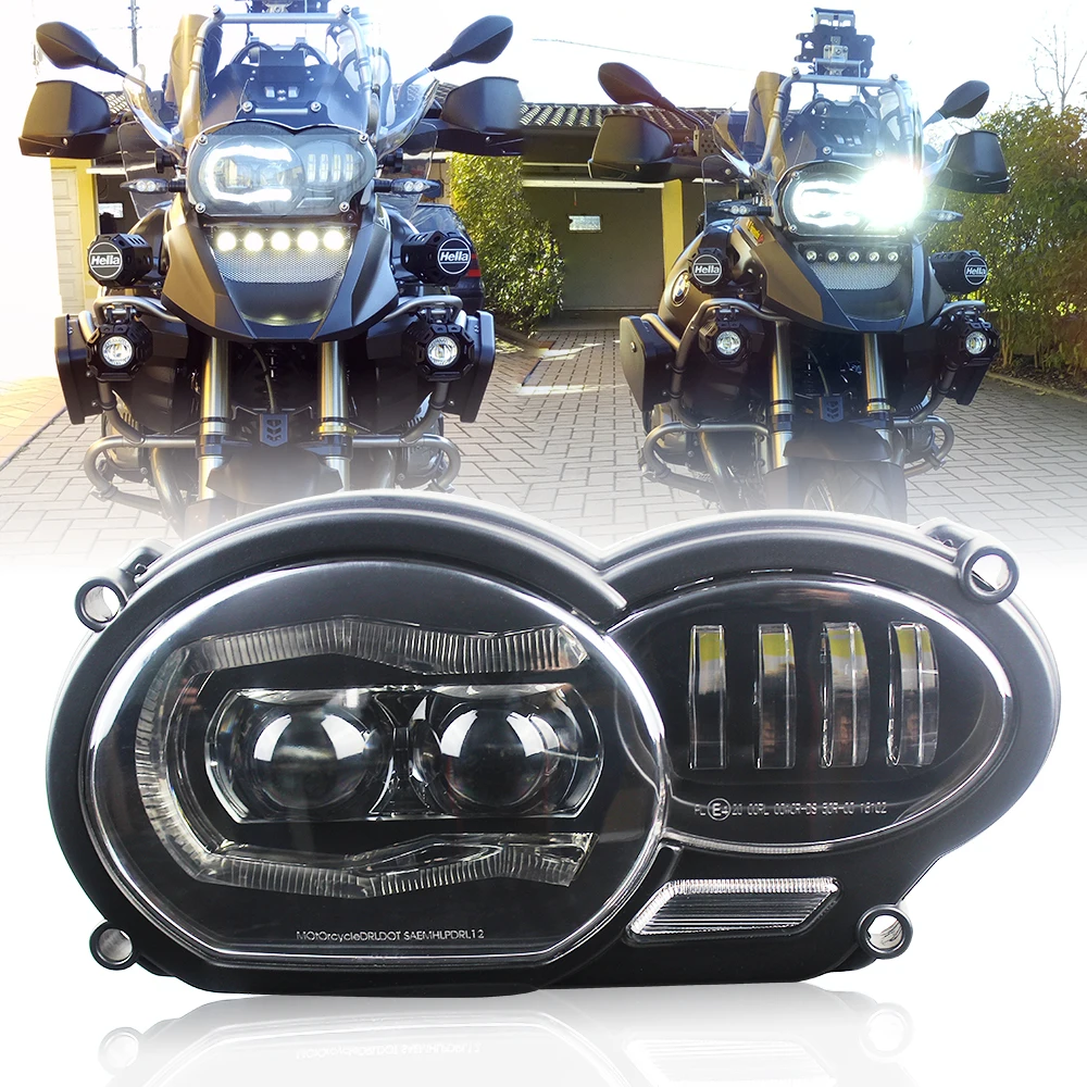 

R1200GS Led Headlight Hi-low Beam DRL for BMW R1200GS R 1200 GS ADV 2006 -2013 ( fit Oil Cooler)