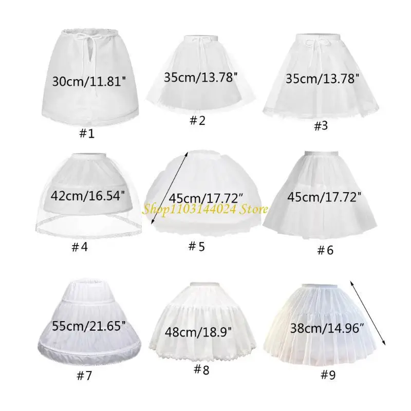 N5KE LITTLE LITTRALY GIRLS WIDE BOUFFANT HAND SLIP SLIP PETTICAT #6