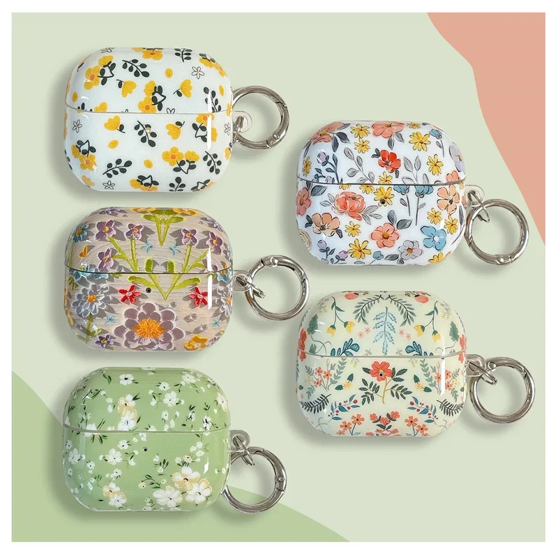 Per Samsung Galaxy Buds 3 Pro Buds3 Custodia per cuffie Coreano Fiore carino Cover Custodie per cuffie in silicone per Buzz 3 Pro Auricolare Funda