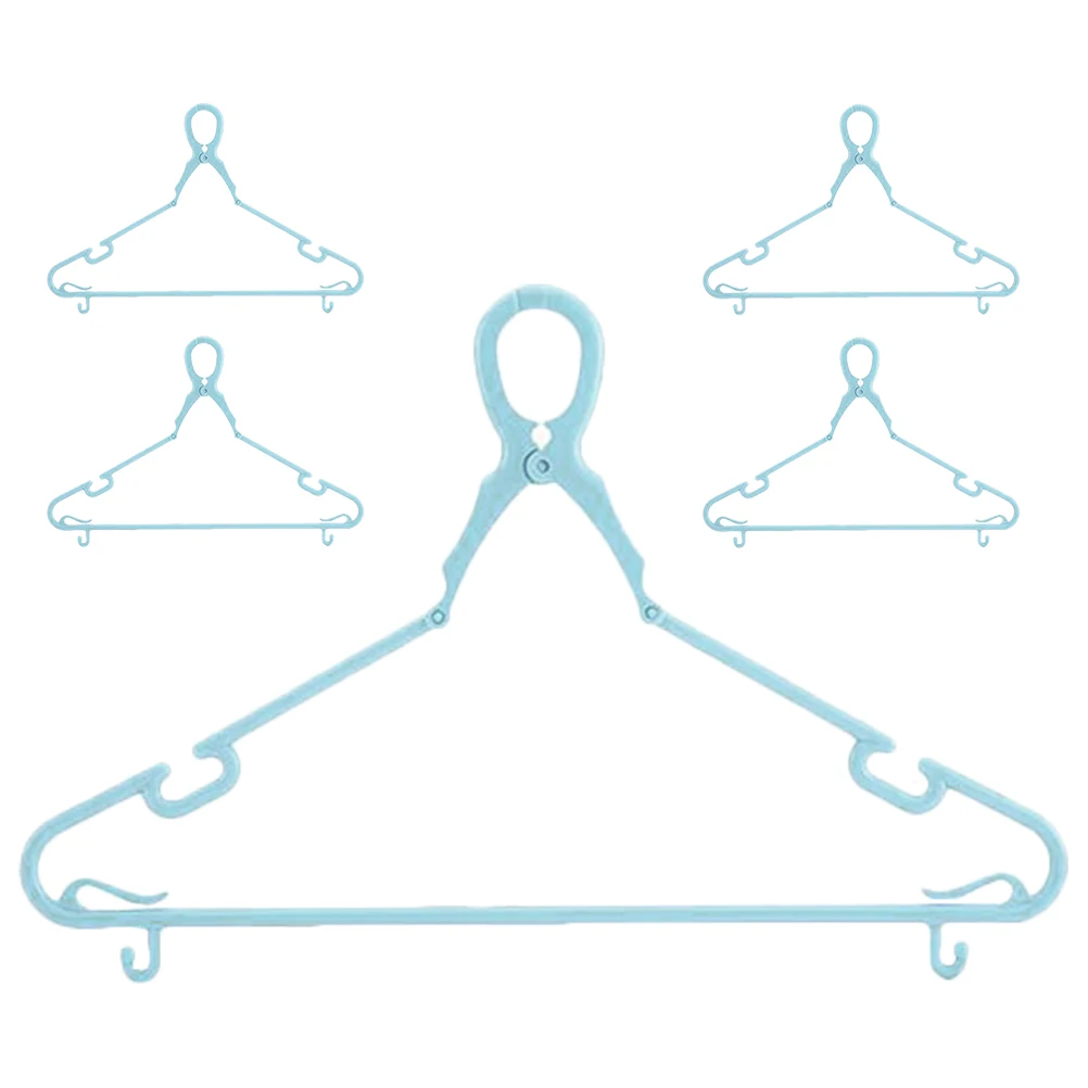 

5pcs Windproof Plastic Hangers Thick Material Baby Clothes T shirt Drying Rack Home Heavy Duty Non slip Multi function