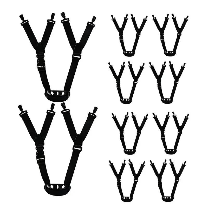 10 Pcs Universal Hard Hat Chin Strap Elastic Strap And Chin Cup For Construction Worker Guard Protection