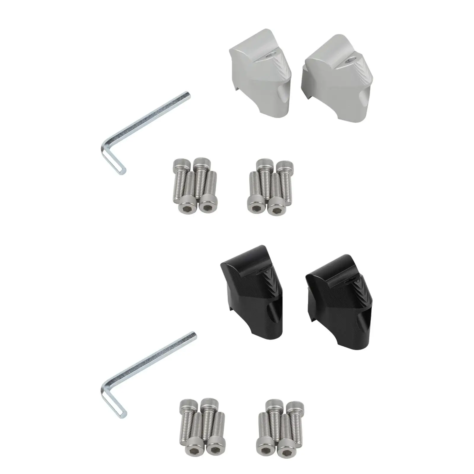 Motorbike Handlebar Height Increase Riser Aluminum Alloy Ergonomic Comfort Bar Accessory for Universal Use