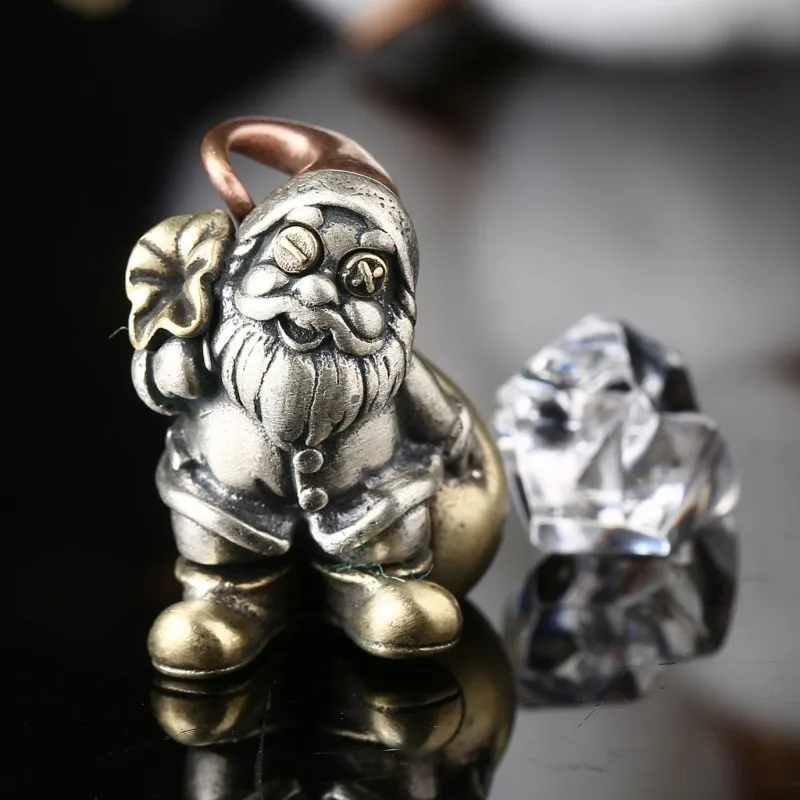 BOCAI New S925 Sterling Silver Retro Creative Hip-hop Niche Design Santa Claus Pendant Giving To Girlfriend Gift