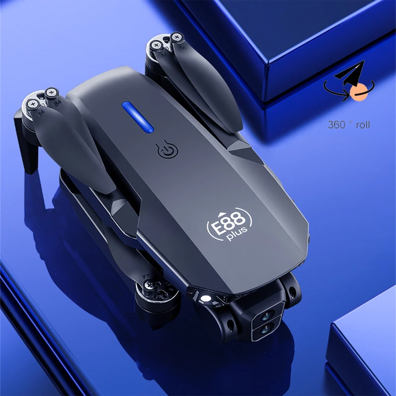 Professional mini remote control drone E88 Plus 4K HD aerial camera WiFi FPV foldable quadcopter RC helicopter Children Toy Gift