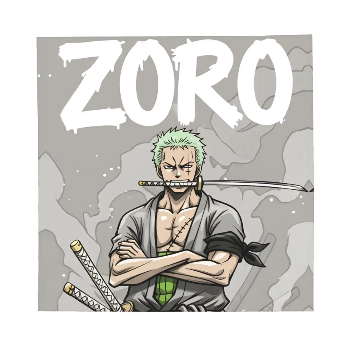 Custom Zoro O-One P-Piece Headband Wrist Hairwrap Trips Men Women Soft Hairband Funny Adventure Anime Comic Bandana