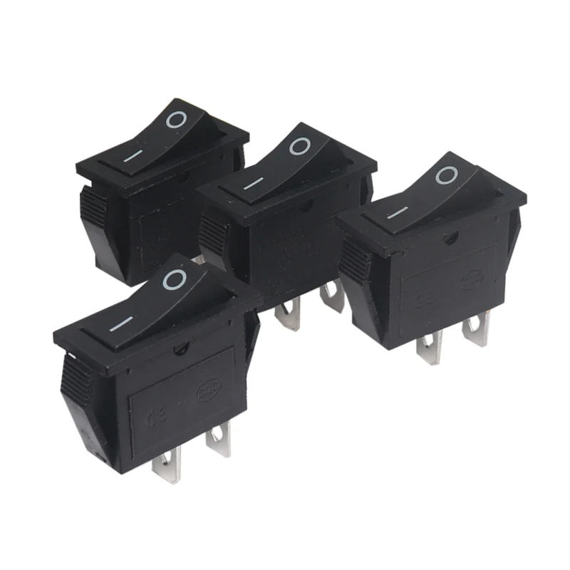 【5-3PCS】3PIN/2PIN 15A 250V /20A 125V SPDT KCD3 ON-OFF-ON 3 Position BLACK Boat Rocker Switch