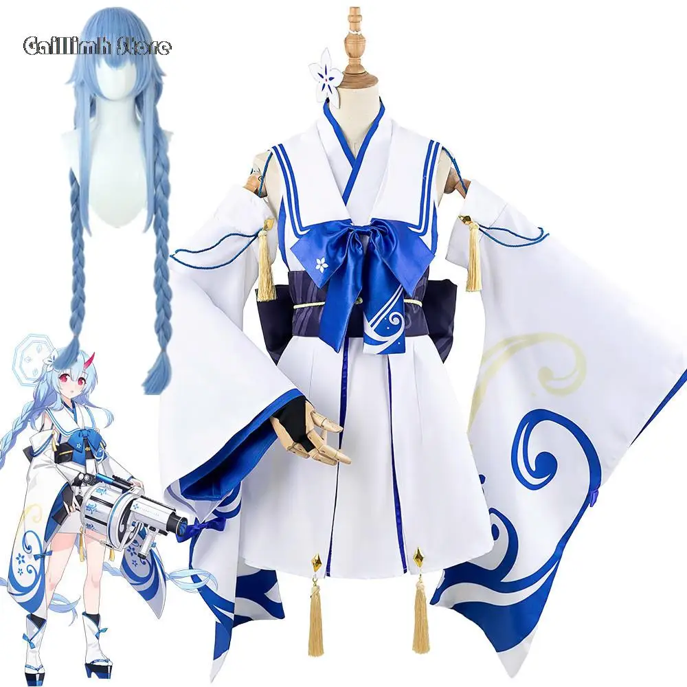 

Blue Archive Costume Waraku Chise Cosplay Kimono Anime and Game Exhibition Coser Full Outfits Halloween Carnival Party Clothing