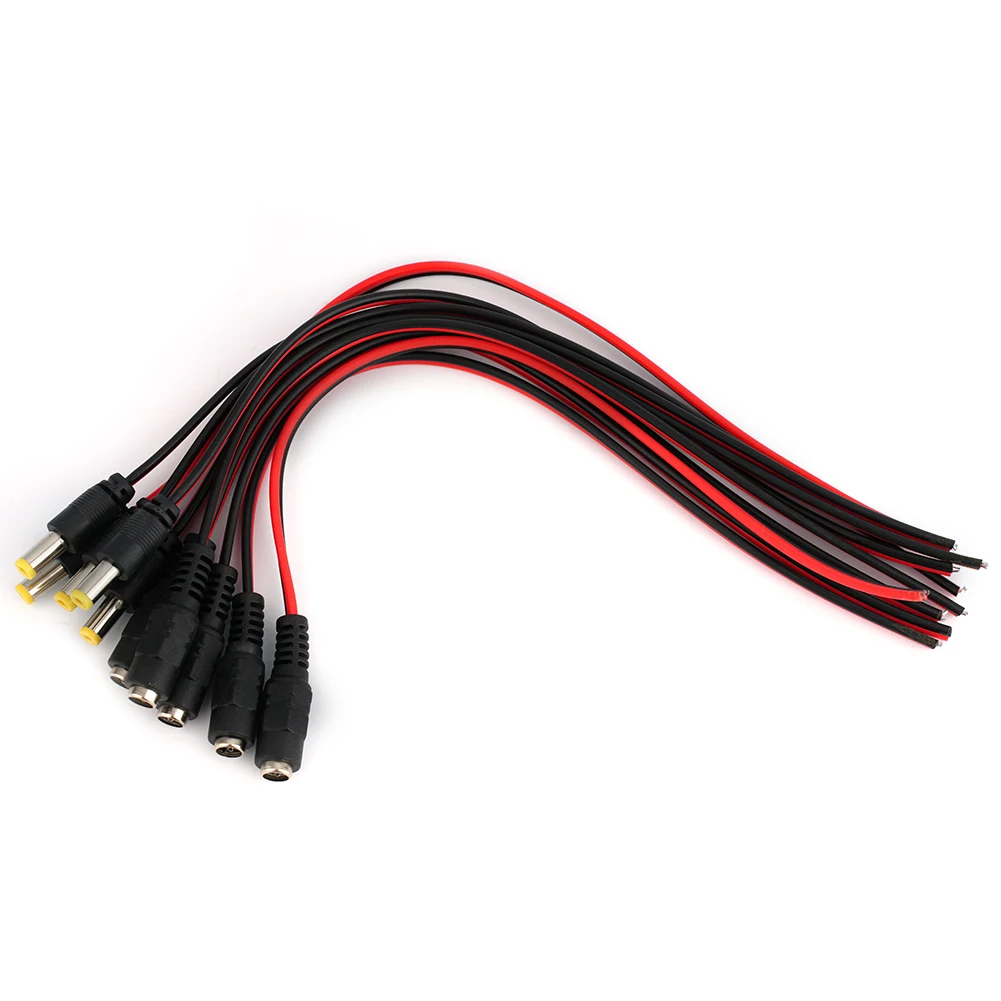 

Professional Grade DC Connector Cable Set 10PCS of Reliable Male/Female Connectors (5 5x2 1mm) for Consistent Power Delivery